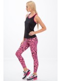 Jambiere sport cu imprimeu leopard roz H006 - Magazin online - Boutique